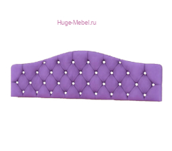 Изголовье кровати 140х200 "Дели" сирень со стразами