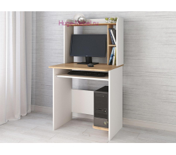 Стол компьютерный "Грета-1 крафт/белый"