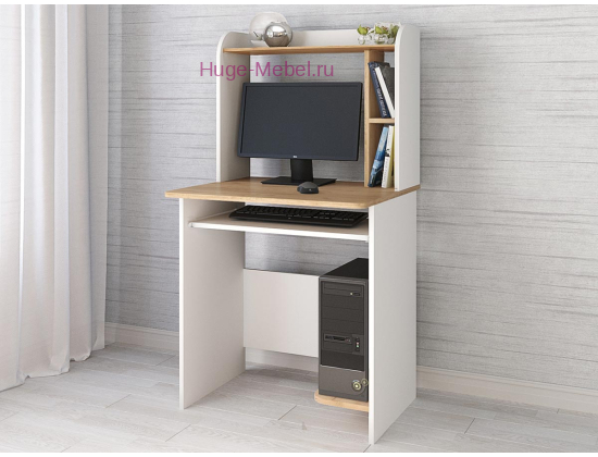 Стол компьютерный "Грета-1 крафт/белый"