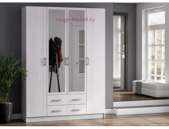 Шкаф 4-х створчатый Квадро анкор