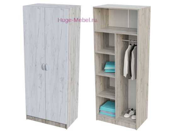 Шкаф 2-х створчатый "Бася ШК-556" крафт