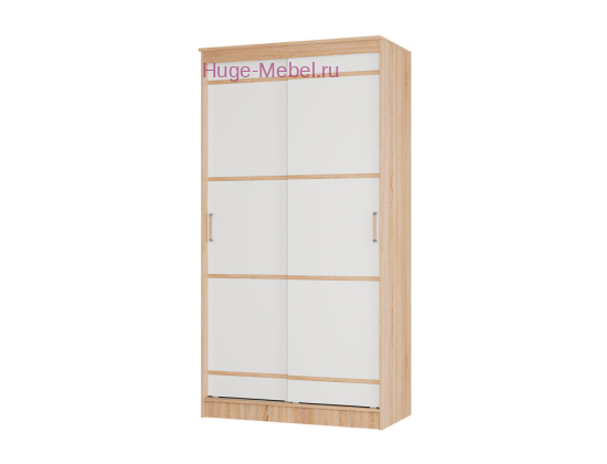 Шкаф купе "Сакура 114 см" белый