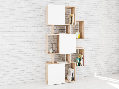 Стеллаж Ромео-9 сонома/белый