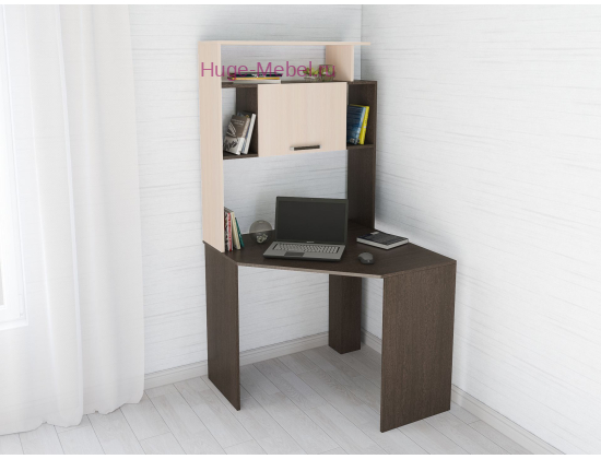 Угловой компьютерный стол "Квартет-12 венге/дуб"