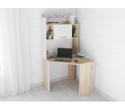 Угловой компьютерный стол "Квартет-12 сонома/белый"