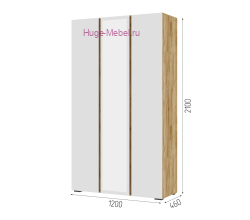 Шкаф 3-х створчатый "Хелен ШК 02" крафт
