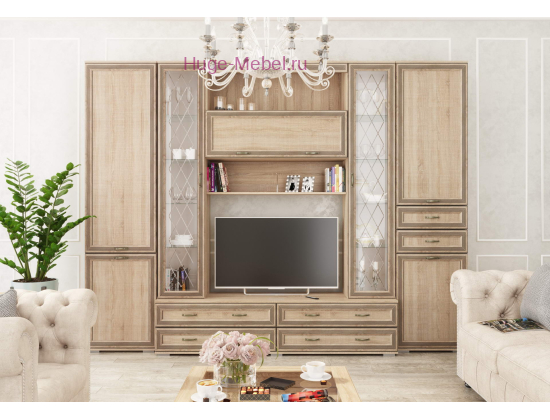 Стенка для гостиной "Ливорно К1" сонома