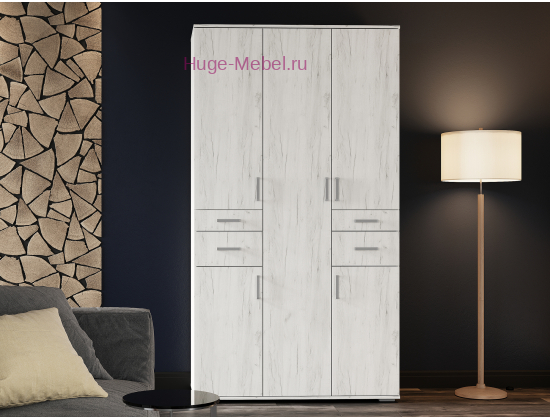 Шкаф "Нельсон-2" крафт белый