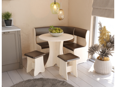 Кухонный уголок "Андрей-1 дуб/шоколад" Кухонный уголок "Андрей-1 дуб/шоколад"