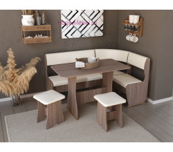 Кухонный уголок "Андрей-2 шимо/бежевый"