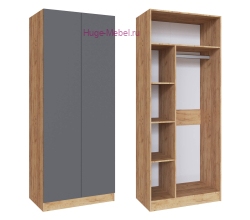 Шкаф универсальный "Руэлла" графит +дуб крафт