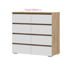 Комод "Хелен КМ 04" белый +крафт
