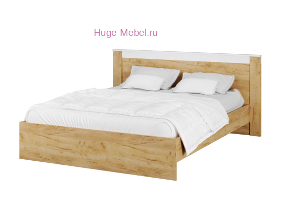 Кровать 140х200 "Адель" белый +крафт