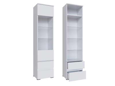 Пенал-витрина "Плейона" белый