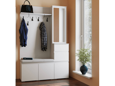 Прихожая "Плейона" белая Прихожая "Плейона" белая