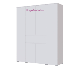 Шкаф 4-х створчатый "Плейона" белый
