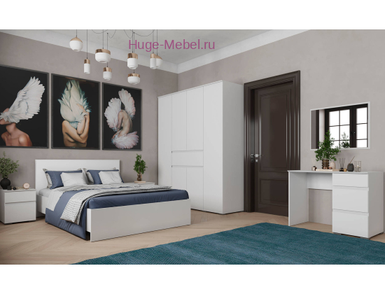 Комплект мебели в спальню "Плейона" белый