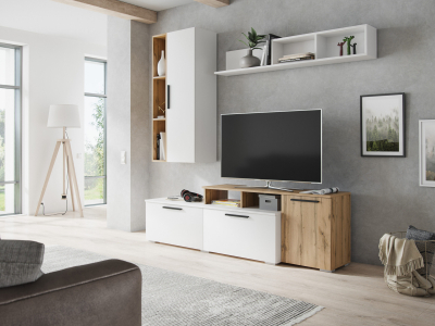 Мебель в гостиную "Альберо" крафт золотой+белый