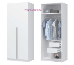 2-х створчатый шкаф "Лион ШК-01" белый