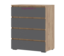 Комод "Хелен КМ 02" графит+крафт
