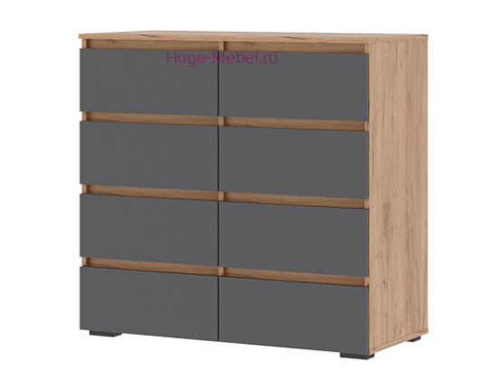 Комод "Хелен КМ 04" графит +крафт