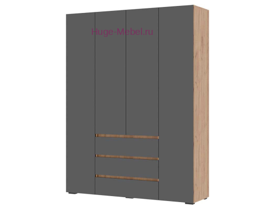 Шкаф 4-х створчатый "Хелен ШК 05" графит