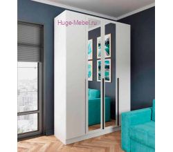 Шкаф "Мадрид" 1,6 м с зеркалом белый