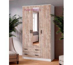 Шкаф с зеркалом "Лагуна" дуб юкон
