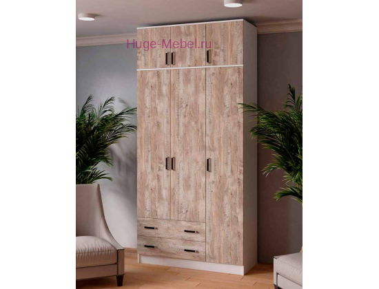 Шкаф без зеркала "Лагуна дуб юкон" высотой 255 см