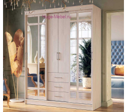 Шкаф-купе "Маэстро" ясень белый