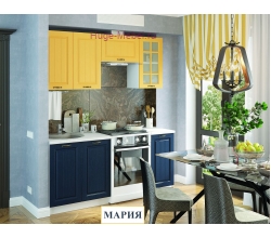 Кухня "Мария 1.7 метра синий/желтый"