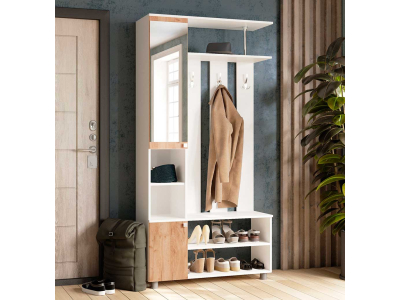 Прихожая "Эконом" белый/крафт Прихожая "Эконом" белый/крафт
