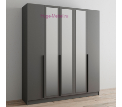 Шкаф "Мадрид" 2 м с зеркалом графит