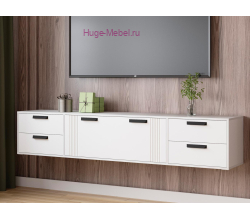 Тумба ТВ подвесная 2.2 метра "Парус-12" белая