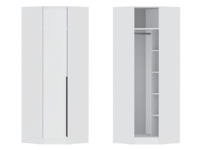 Угловой шкаф "Мадрид" белый (угол скос)