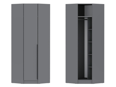 Угловой шкаф "Мадрид" графит (угол скос)