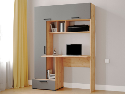 Стол компьютерный "Квартет-11" графит/крафт золото Стол компьютерный "Квартет-11" графит/крафт золото