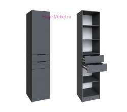 Шкаф 50 см с 2 ящиками "Мадрид" графит