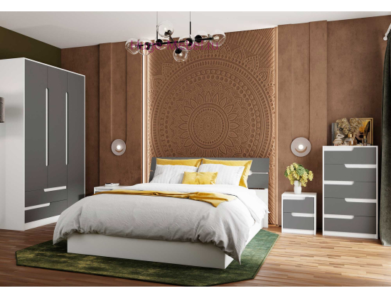 Комплект мебели в спальню "Гавана" графит