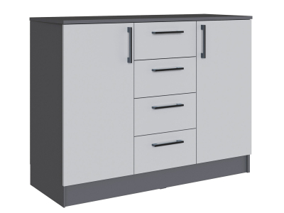 Комод "Вегас" графит+серый камень Комод "Вегас" графит+серый камень