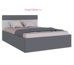 Кровать 140х200 "Вегас" графит с основанием ЛДСП