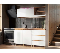 Кухня 1.7 метра "Хелен" белый+вотан
