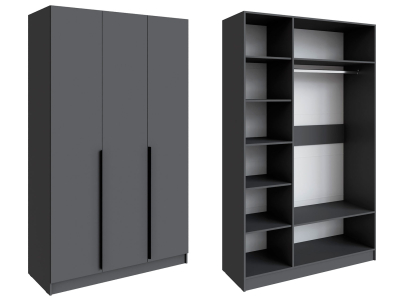 Шкаф "Мадрид" 1,4 м без зеркала графит