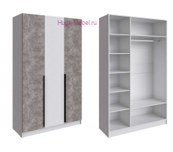 Шкаф "Мадрид" 1,4 м без зеркала ателье+белый