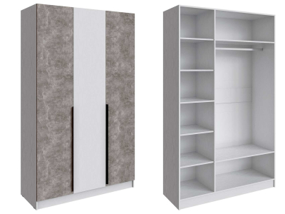 Шкаф "Мадрид" 1,4 м без зеркала ателье+белый