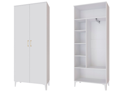 Шкаф 2-х створчатый "Толедо ТШ-30" белый