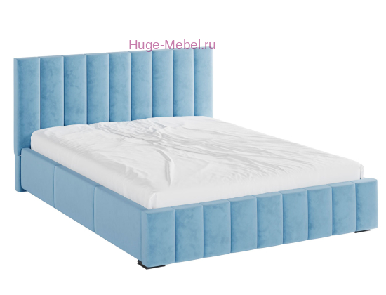 Кровать 1,6 "Нега" светло-голубая с подъемным механизмом