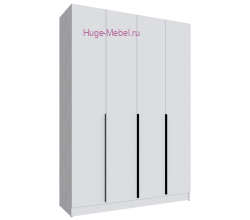 Шкаф "Мадрид" 1,6 м с 6 ящиками внутри без зеркала белый