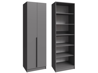 Шкаф 70 см с полками "Мадрид" графит Шкаф 70 см с полками "Мадрид" графит