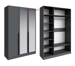 Шкаф "Мадрид" 1,5 м с зеркалом графит